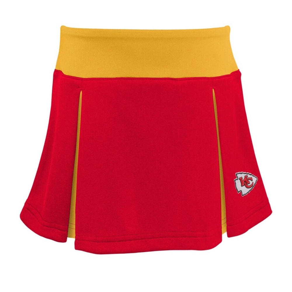 Outerstuff Girl’s Kansas City Chiefs Spirit Cheerleader Skirt, Size: Large (14)